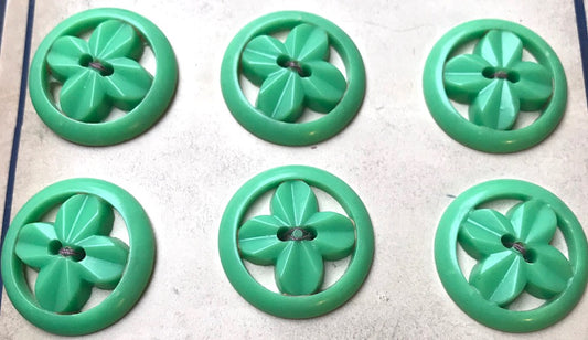 WW2 Propeller Shaped Green 2.7cm Buttons