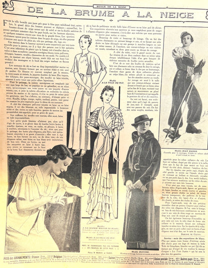 Quality Time with the kids in January 1935 French Fashion Paper Le Petit Echo de la Mode