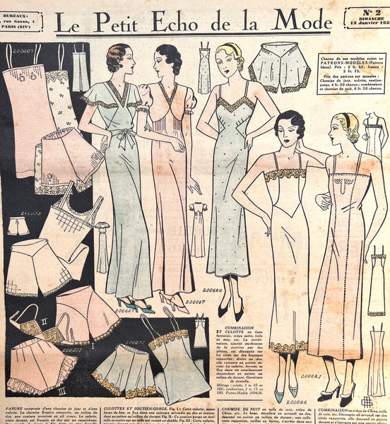 Quality Time with the kids in January 1935 French Fashion Paper Le Petit Echo de la Mode