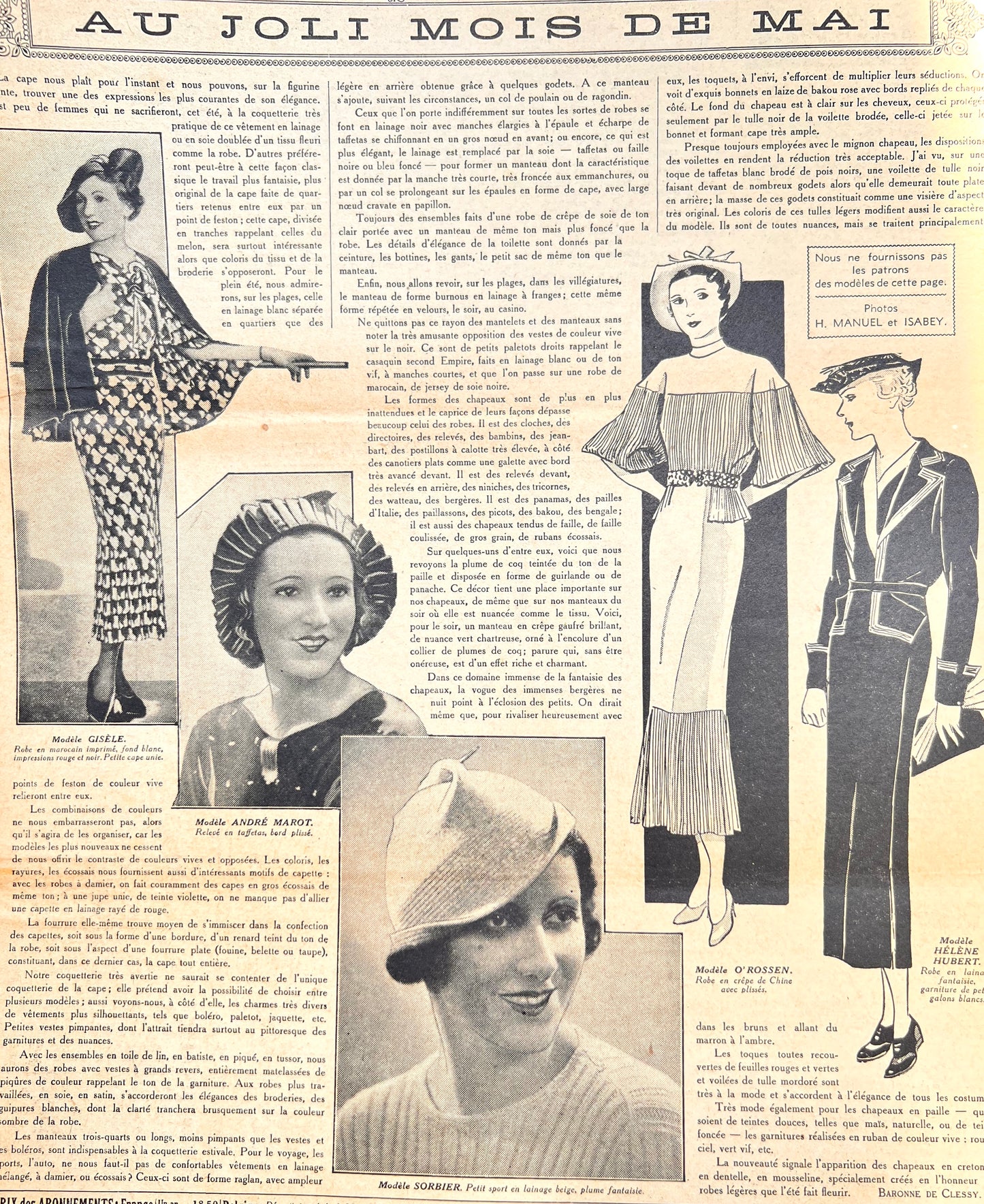 Exceptionally Pretty 1930s Dresses in 12th May 1935 French Fashion Paper Le Petit Echo de la Mode