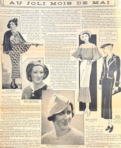 Exceptionally Pretty 1930s Dresses in 12th May 1935 French Fashion Paper Le Petit Echo de la Mode