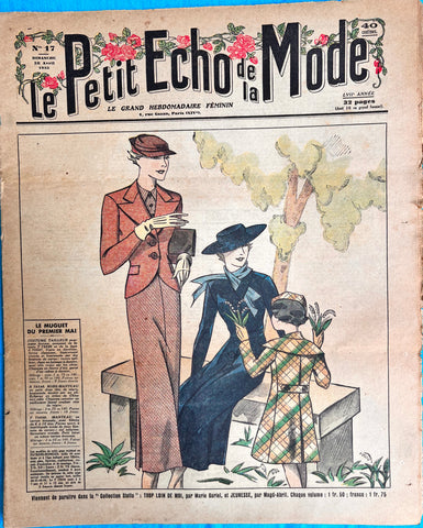 French Spring Fashion in April 1935 Fashion Paper Le Petit Echo de la Mode