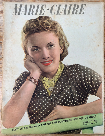 Fascinating 12th May 1939 French MARIE CLAIRE No.115