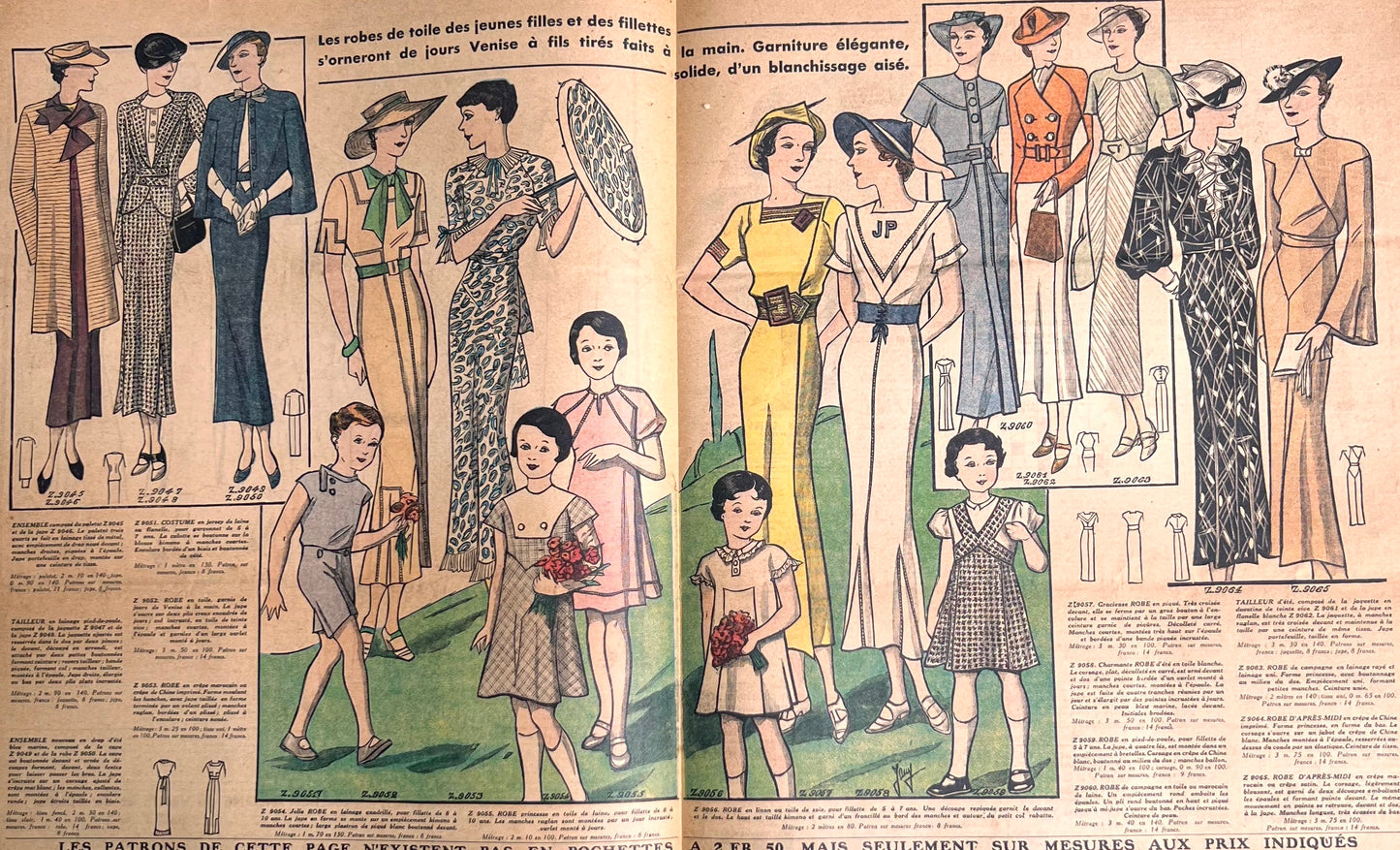 French Spring Fashion in April 1935 Fashion Paper Le Petit Echo de la Mode