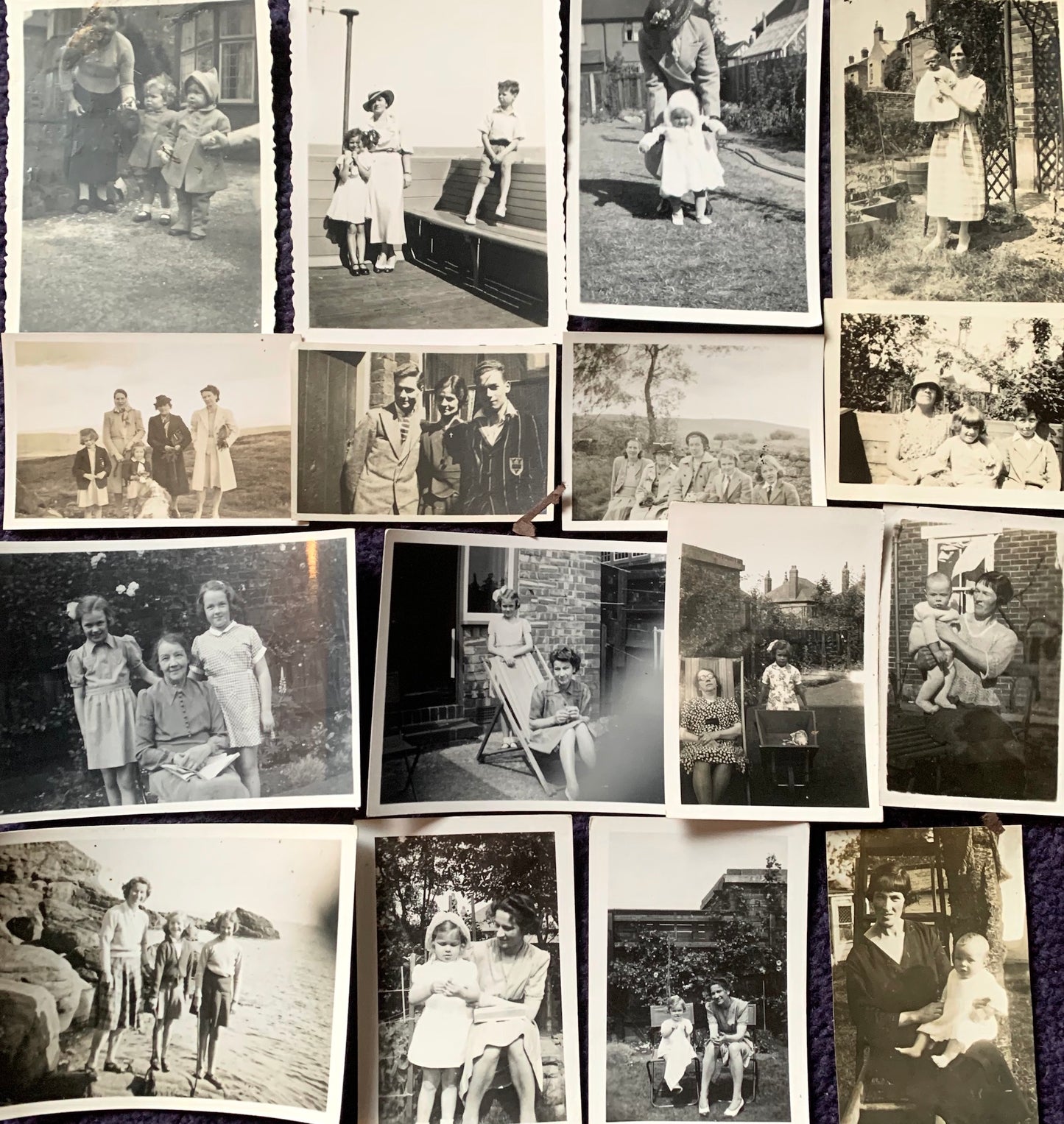 13 x 1930s photos of Mothers and Children(A25)