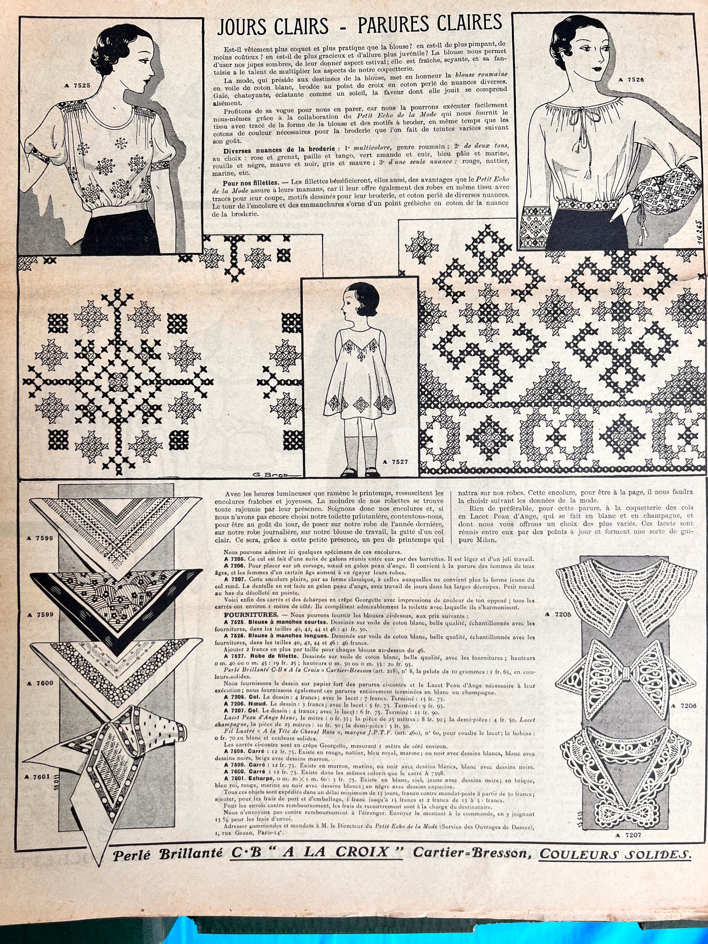 1930s Summer Holiday Fashions in 9th June 1935 French Fashion Paper Le Petit Echo de la Mode