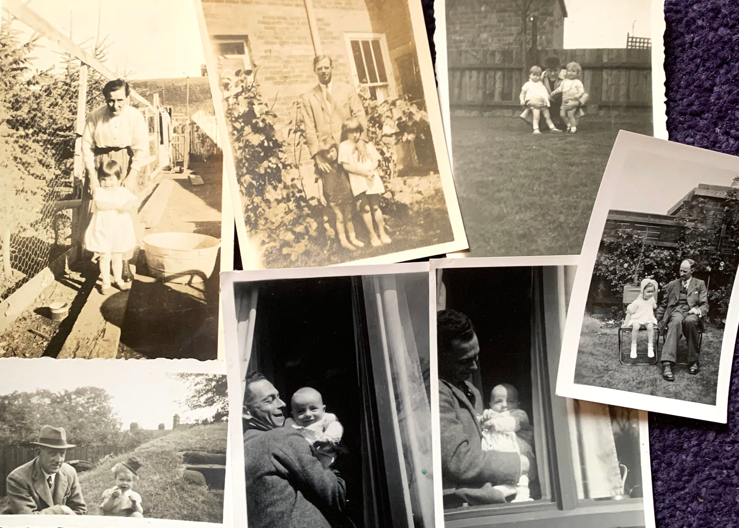 7 photos from the 1920s -1940s of Fathers and Children( A29)