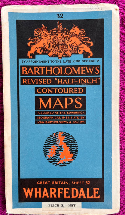 1950s Bartholomew's Map of Wharfedale