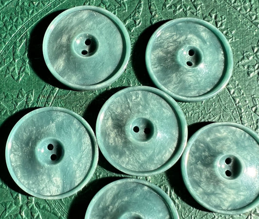 Mottled Sea Green Vintage 2.2cm Buttons