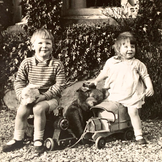 2 x 1930s Photos of Children and their  Toys ( A35)