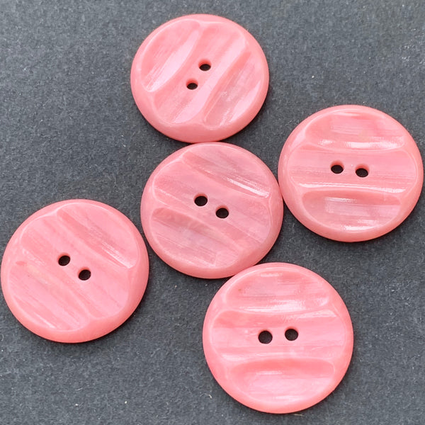 6 Vintage Baby Pink 1.7 or 2.2cm Buttons