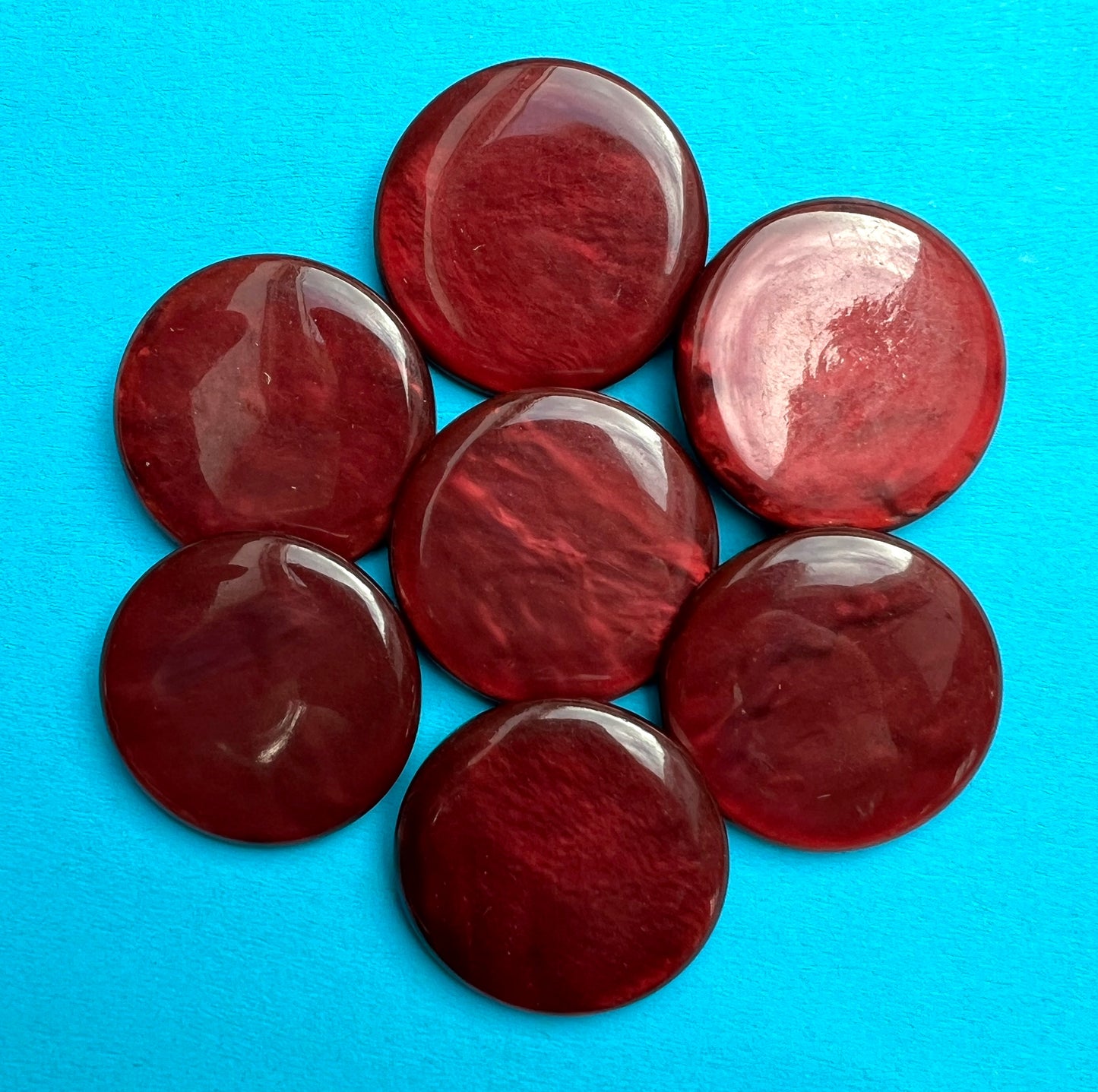 One Big 3.4cm Vintage Blackcurrant Wine Lucite Button