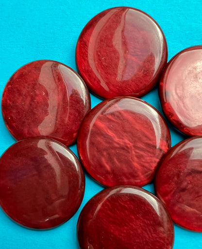 One Big 3.4cm Vintage Blackcurrant Wine Lucite Button