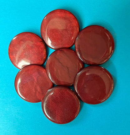 One Big 3.4cm Vintage Blackcurrant Wine Lucite Button