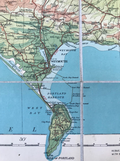 1920s Bartholomew's Map of Dorset and Somerset (Sheet 34)