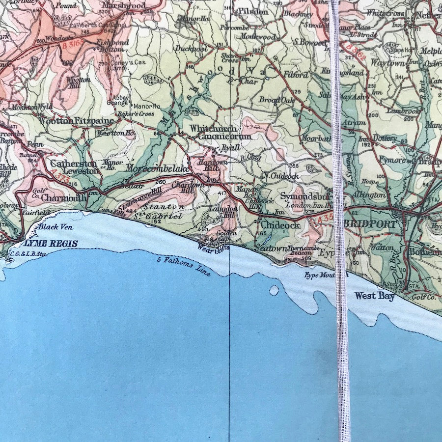 1920s Bartholomew's Map of Dorset and Somerset (Sheet 34)