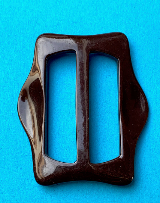 Comforting Brown 1940s French 4.5cm Casein Buckle