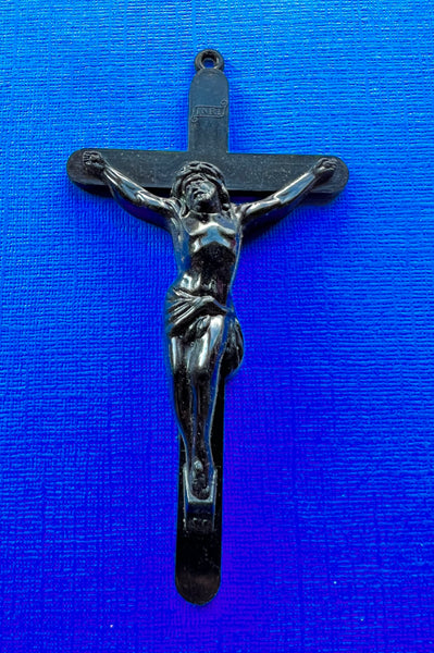 Vintage Plastic 10cm Wall Hanging Crucifix - Choice of 3 Colours