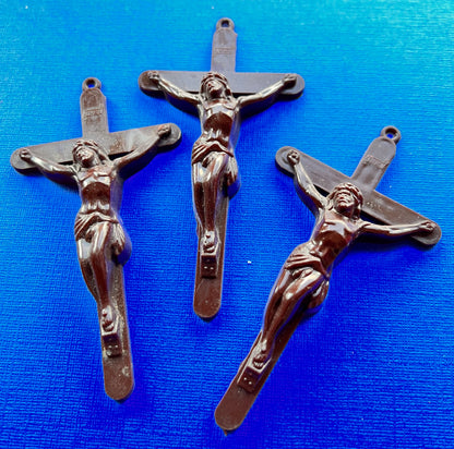 Vintage Plastic 10cm Wall Hanging Crucifix - Choice of 3 Colours