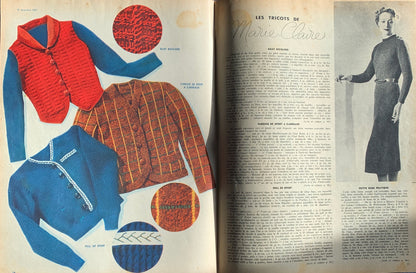 1930s Film Stars in in November 1937  Issue No 38 of French MARIE CLAIRE