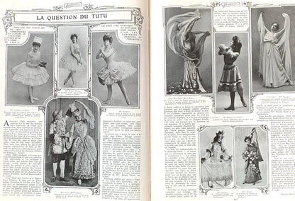 Playing Tennis on 1st July 1905 French Magazine FEMINA Gorgeous Illustrations, Fashion, Adverts