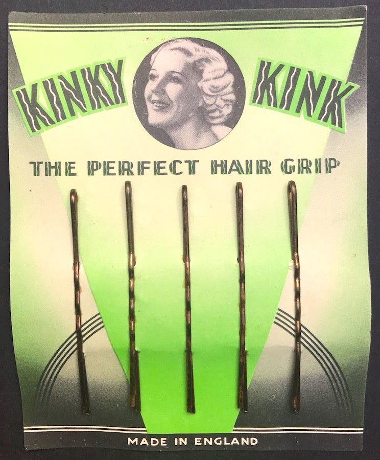 KINKY KINK ..THE PERFECT HAIR GRIP ..1930s .. Made in England