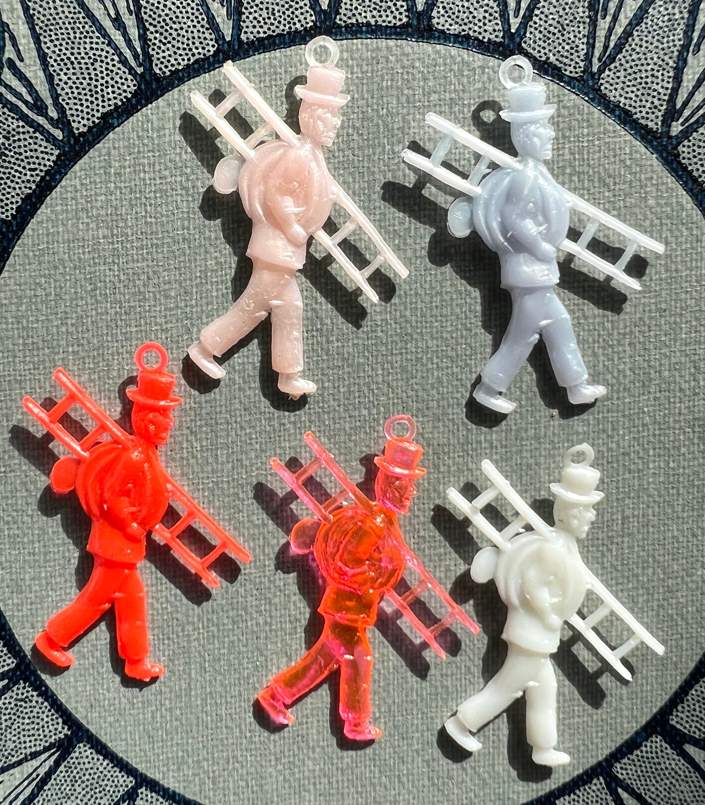 Unusual Vintage Chimney Sweep 3cm Charms