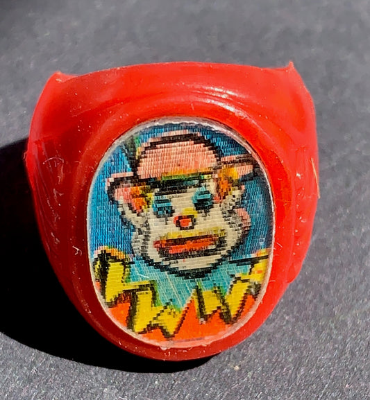 1960s Flicker Rings - Not at all Scary Clown..