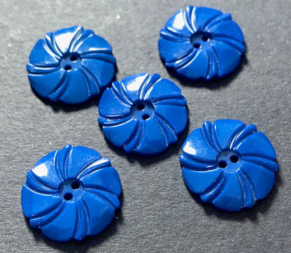 Lively Aegean Blue 1930s  Buttons 2.2cm or 1.7cm