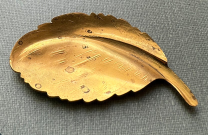 Big Golden Brass Vintage Leaf 5cm Stampings