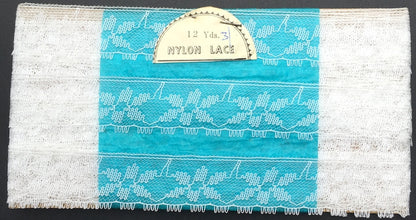 2.5cm wide and 12yds long Interesting  Vintage Lace Trim