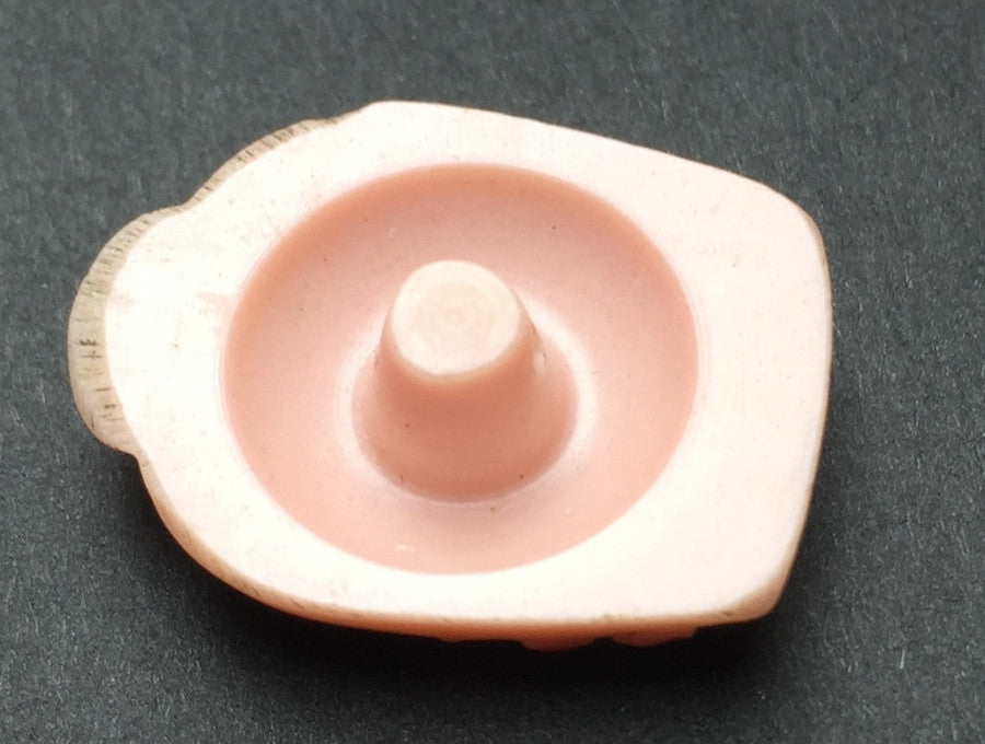 Unusual Vintage Italian Pink Cowbell Buttons - 2cm tall