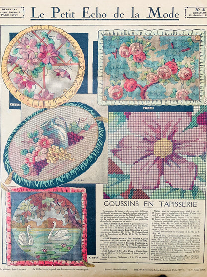 22nd January 1933 French Fashion Paper Le Petit Echo de la Mode