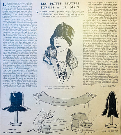 Lovely Knitting Scene on the Cover of November 1927 French Women's Magazine Mode Pratique