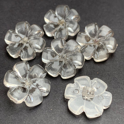 6 Delightful Vintage 1.5cm or 1.8cm Flower Buttons