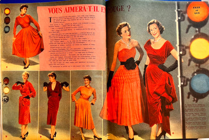 Demure Cover on October 1949 ELLE French Fashion Magazine