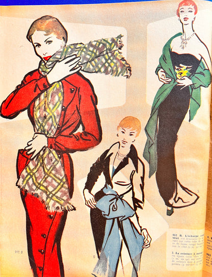 Demure Cover on October 1949 ELLE French Fashion Magazine