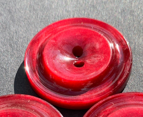1 Deep Burgundy Red Vintage 2.7cm Button