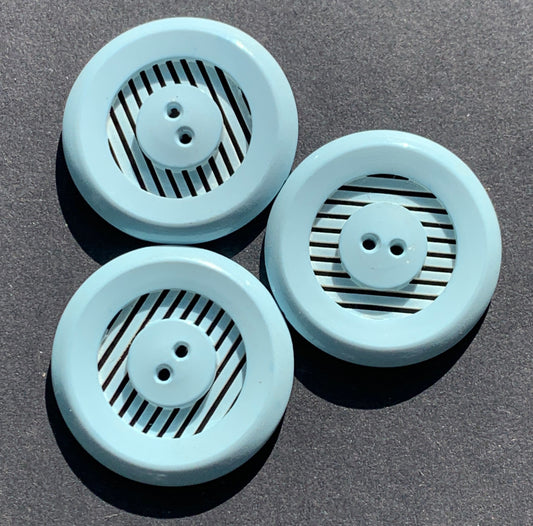 One Calm Pale Blue Vintage 2.7cm Button