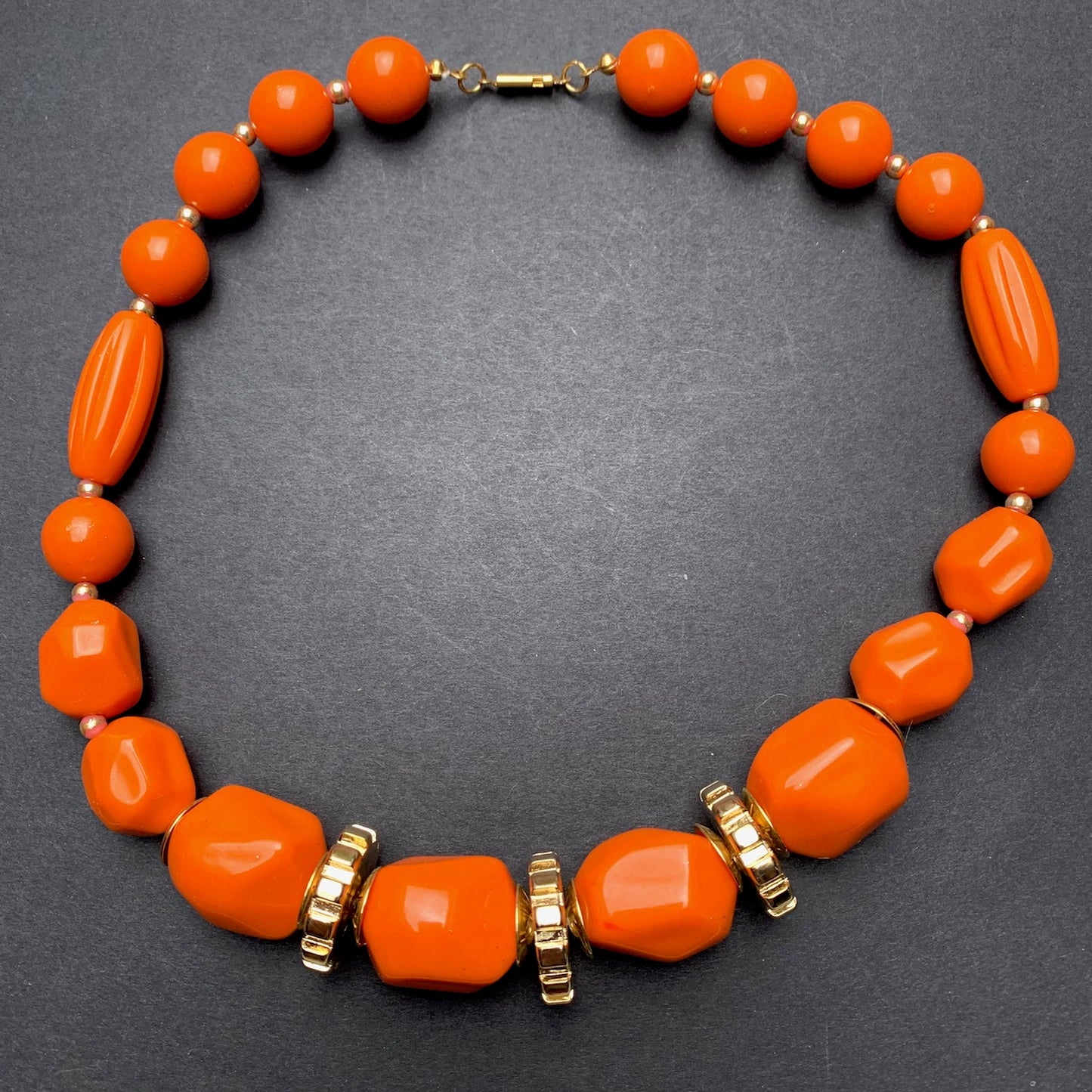 Big Vibrant 1970s Necklaces - Choice of Colours - Old Shop Stock