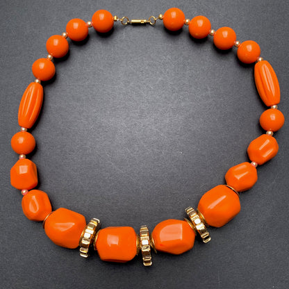 Big Vibrant 1970s Necklaces - Choice of Colours - Old Shop Stock