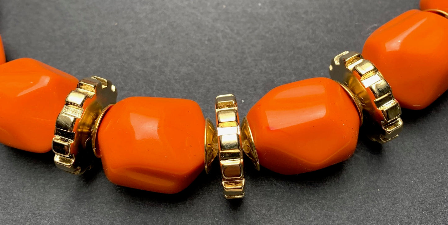 Big Vibrant 1970s Necklaces - Choice of Colours - Old Shop Stock