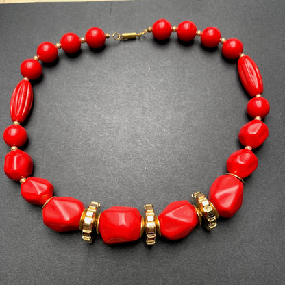 Big Vibrant 1970s Necklaces - Choice of Colours - Old Shop Stock