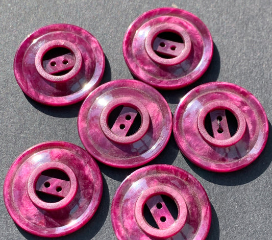 6 or 24 Vintage Damson Volcano 2.2cm  Buttons