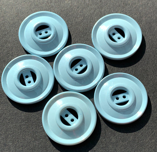 Vintage Sky Blue 2.2cm Buttons - 6 or 24