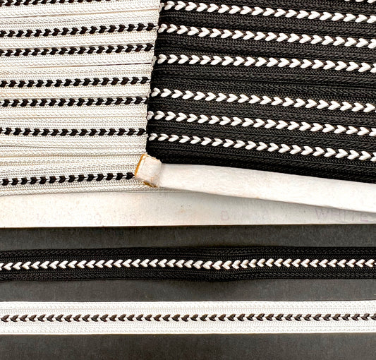 1m Sophisticated Mid Century Black or White Trim - 12mm wide.