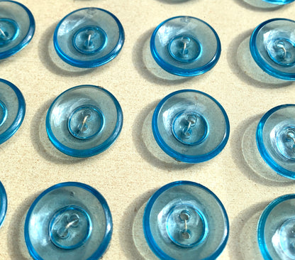 Azure Blue Vintage Buttons 1.7cm or 2cm