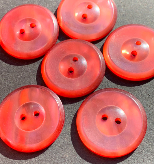 6 Glowing Plum Vintage Lucite 2.5cm Buttons