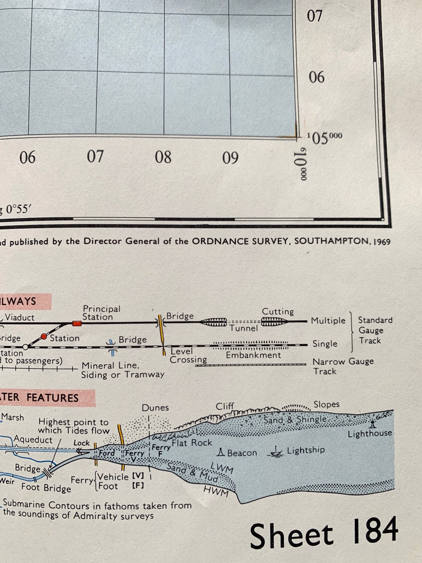 1960s ORDNANCE SURVEY Map of Hastings