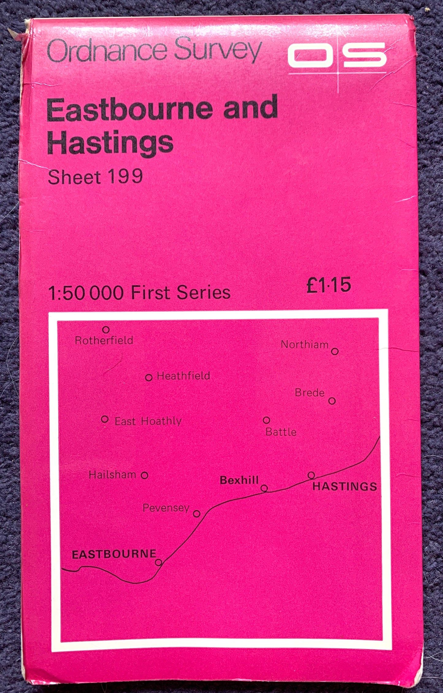 1980 ORDNANCE SURVEY Map of  Eastbourne and Hastings